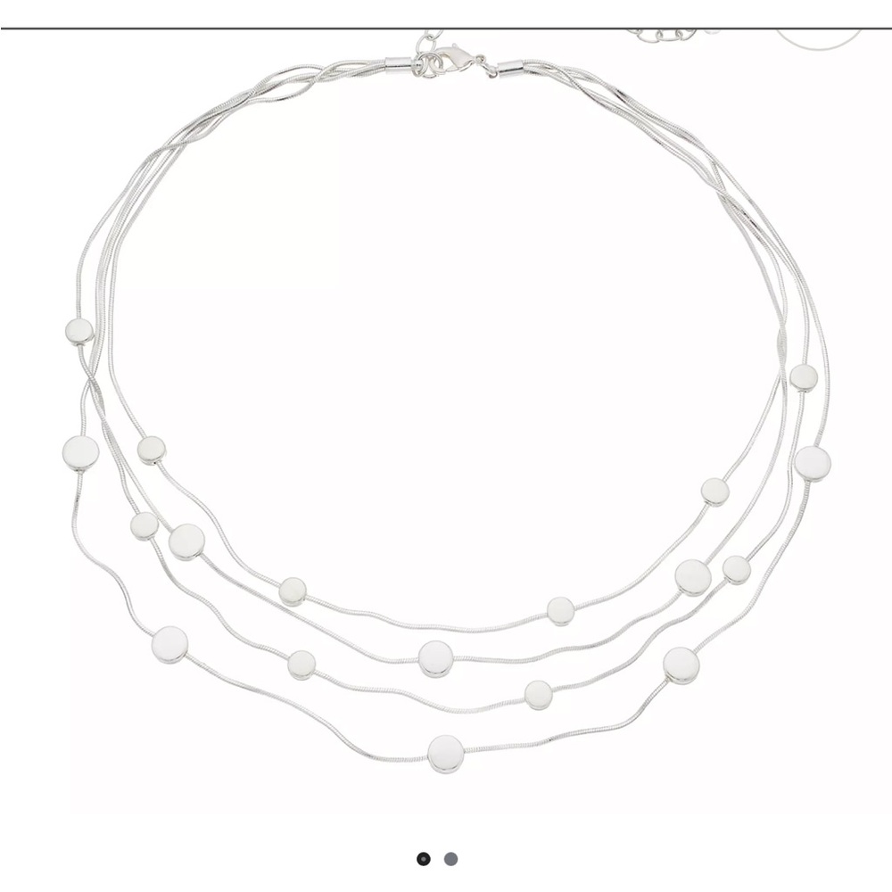 Napier Elegant Silver Multi-Strand Necklace